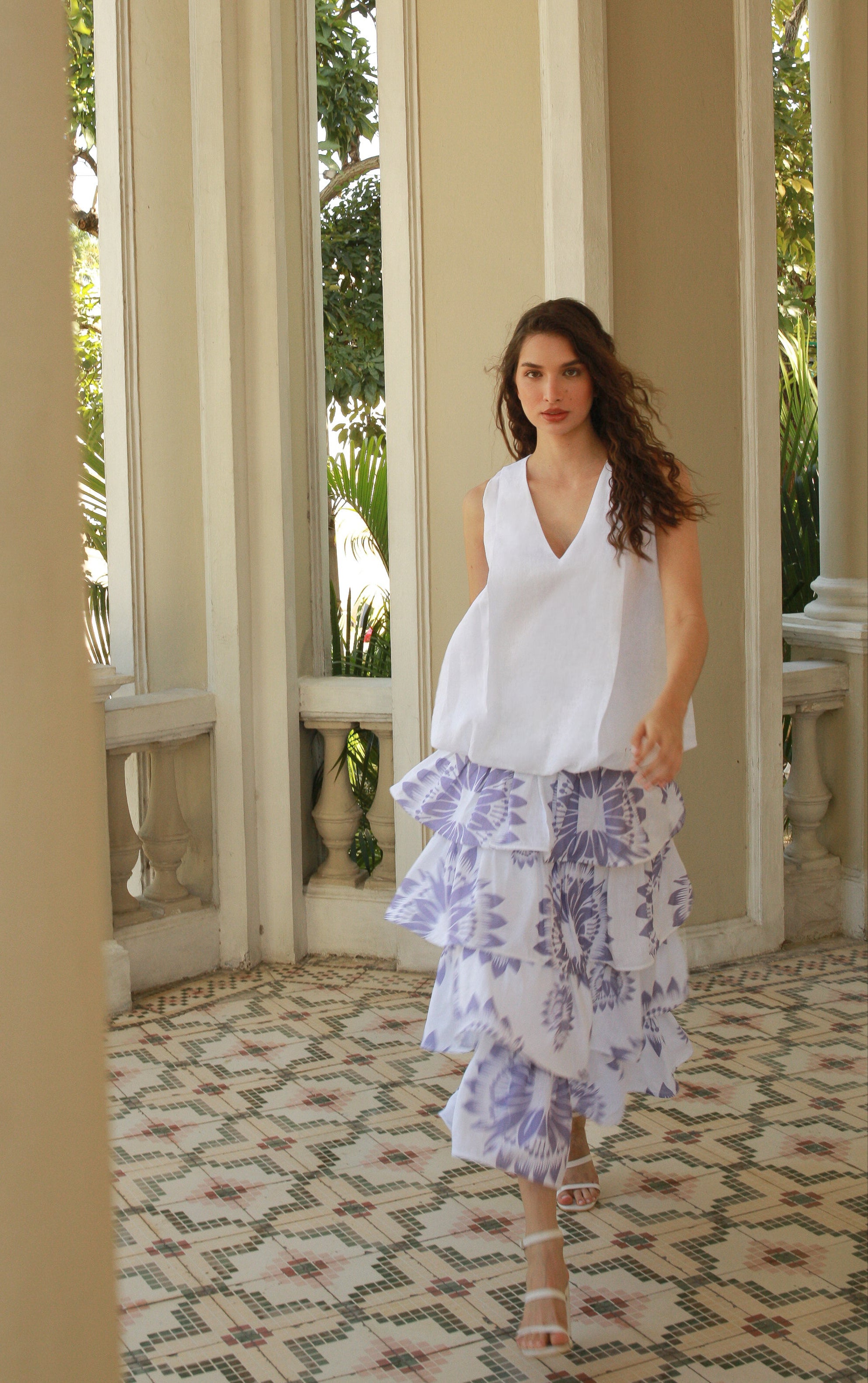 Sleeveless Linen Blouse
