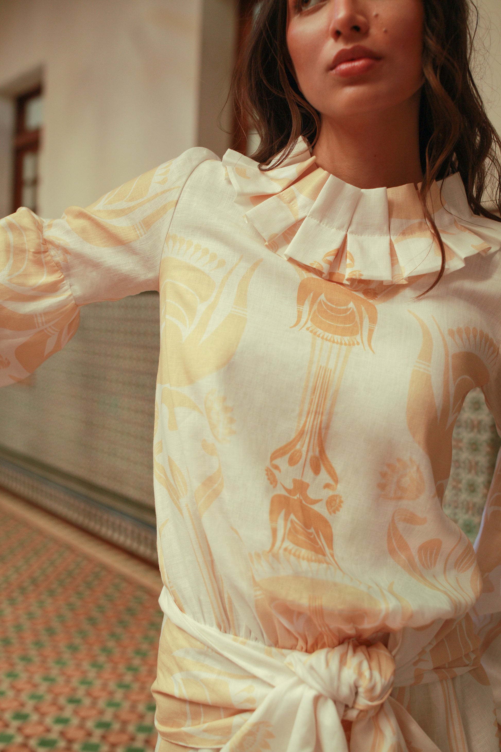 Robe longue en lin