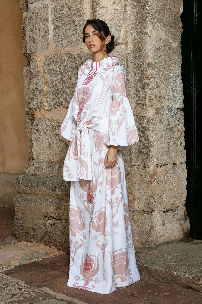 Robe longue en lin