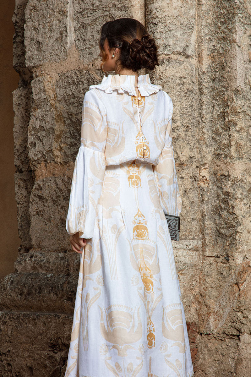 Robe longue en lin