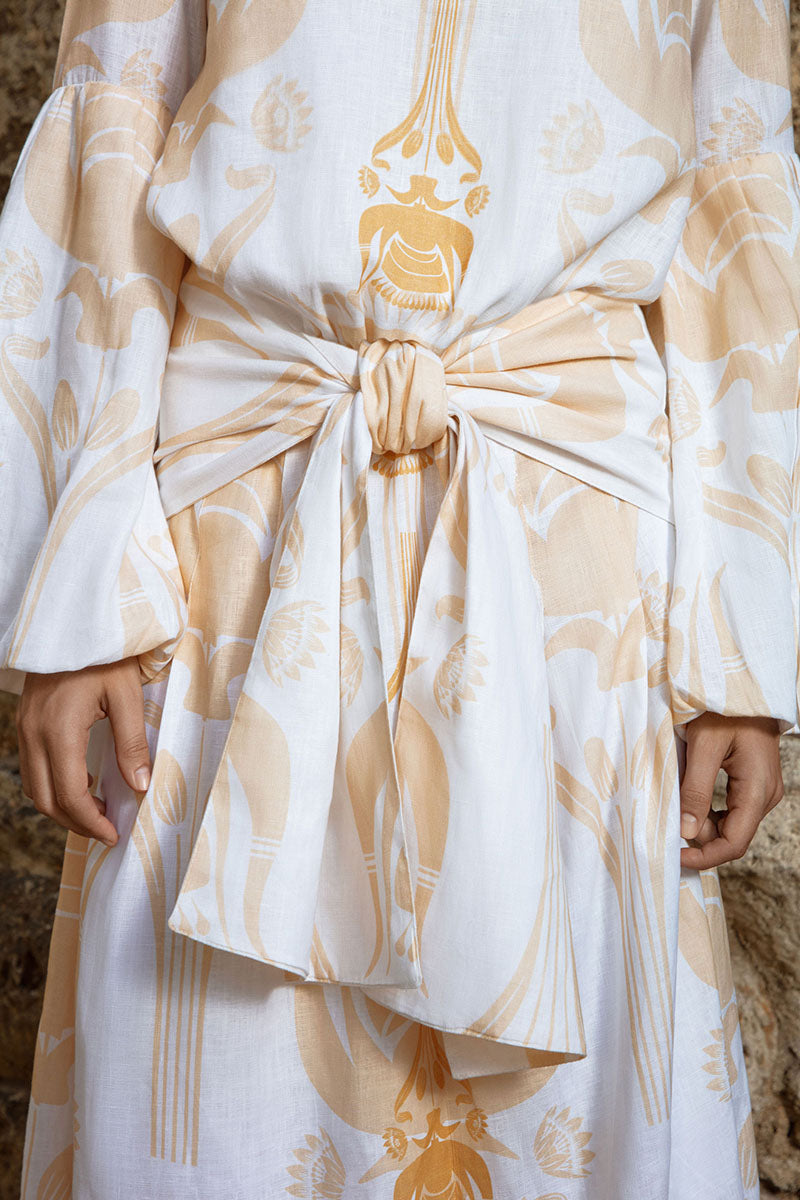 Robe longue en lin