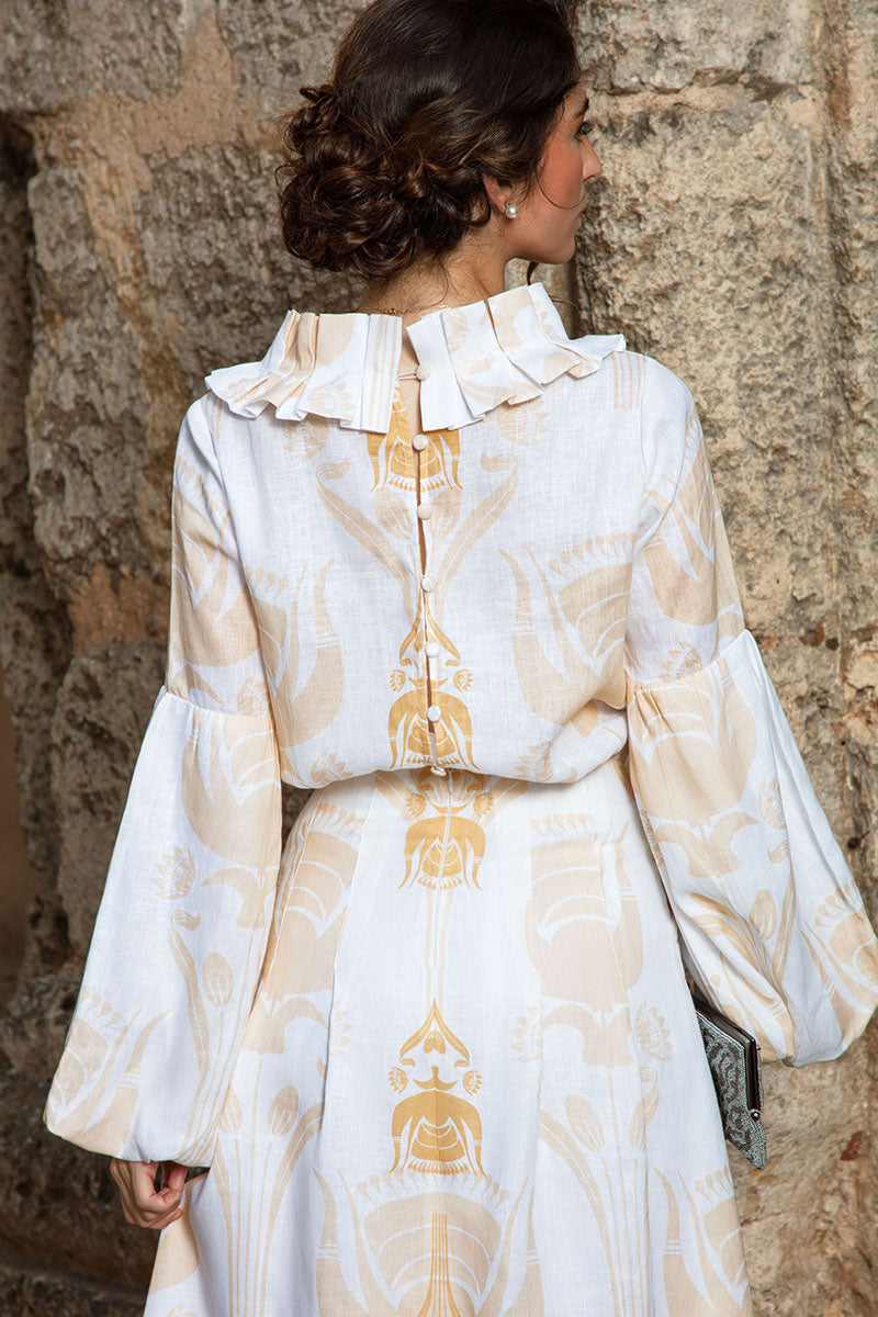 Robe longue en lin