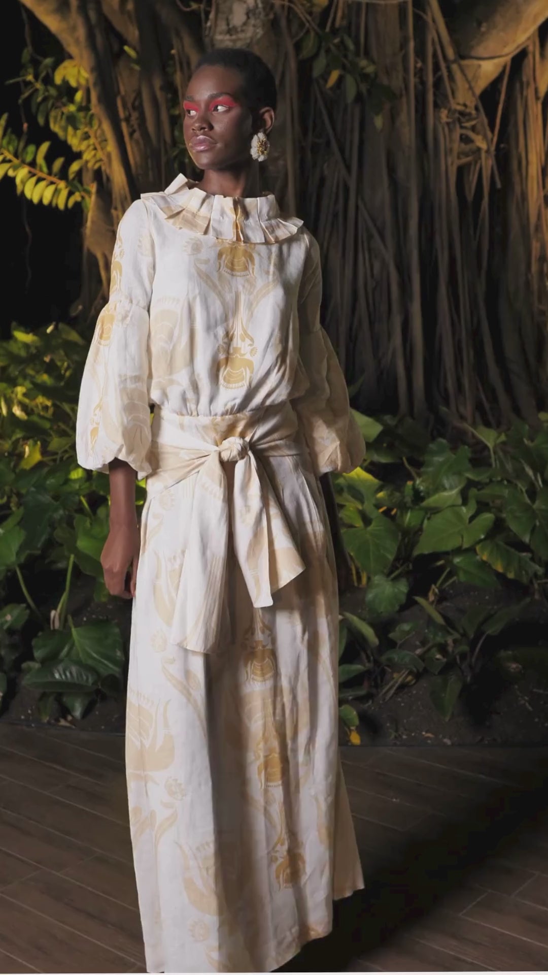 Robe longue en lin